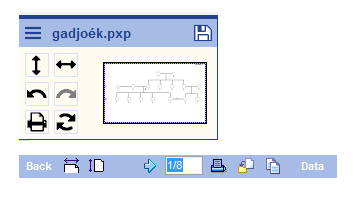 Print a complex pedigree with PedigreeXP - Printing toolbar