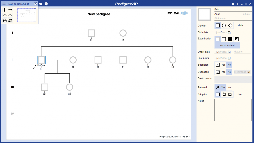 PedigreeXP - Draw a pedigree in seconds